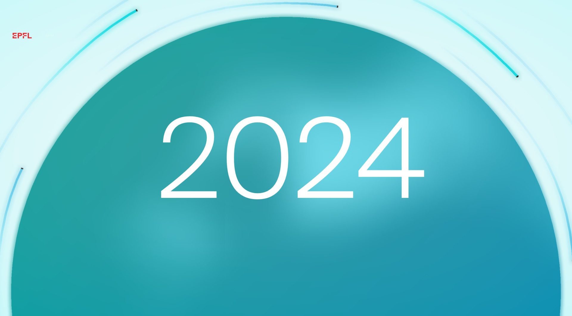 Une grande sphère turquoise avec le chiffre «2024» au centre